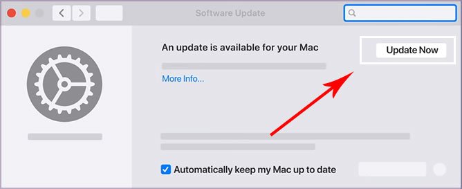 Actualización de software en Mac
