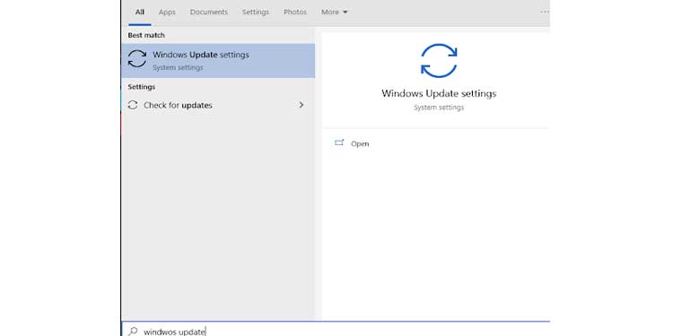 Configuración de actualización de Windows