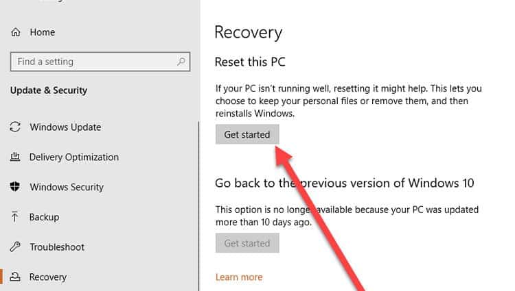 Windows-recovery-setting-start