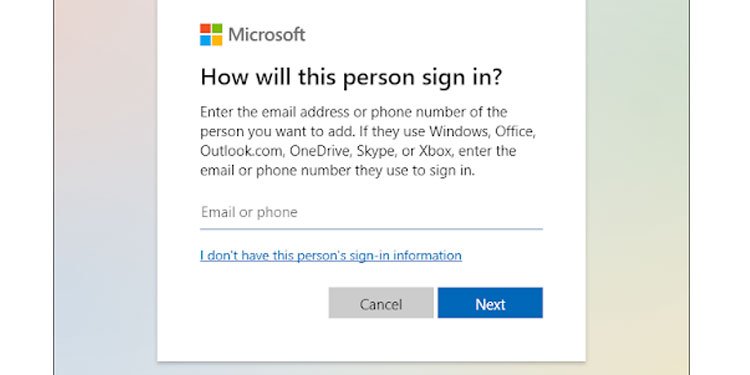 Inicio de sesión de cuenta nueva de Microsoft