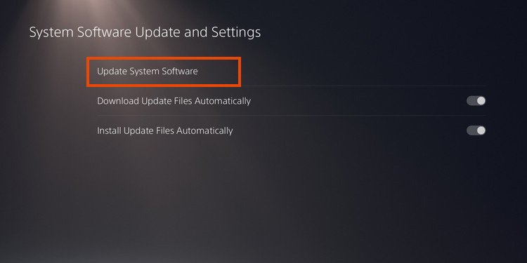Actualizar el software del sistema ps5