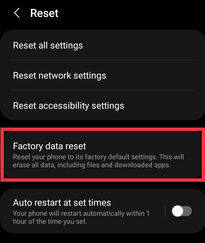 Restablecer la configuración de Android Restaurar la configuración de fábrica