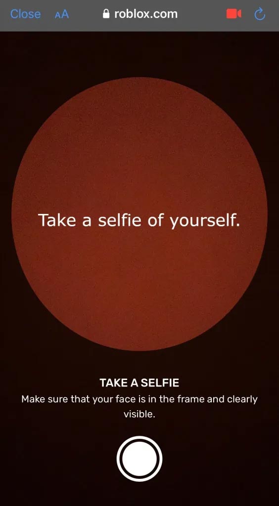 Pantalla Take-a-Selfie