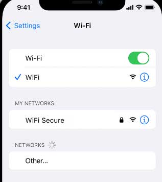Conexión Wi-Fi iPhone
