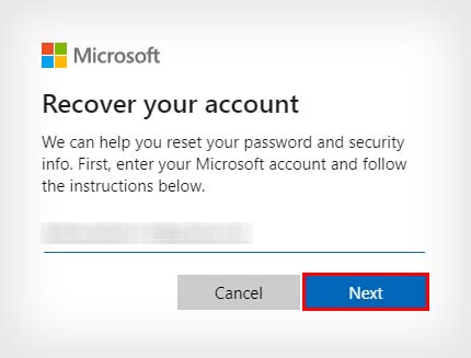 recupera tu cuenta Microsoft