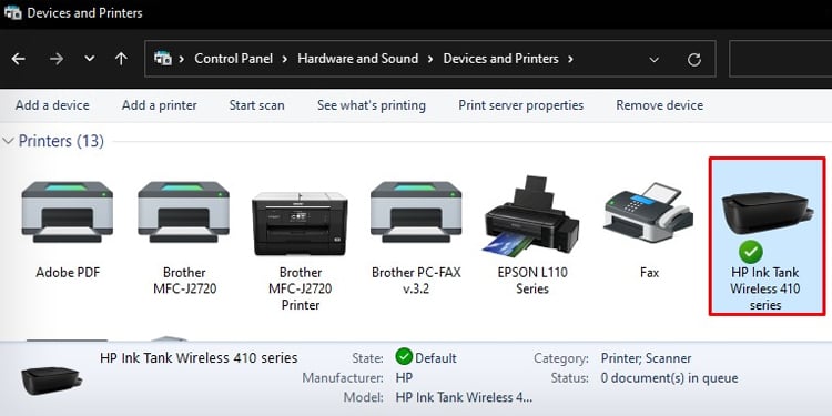 Haga doble clic en Impresora HP en el panel de control