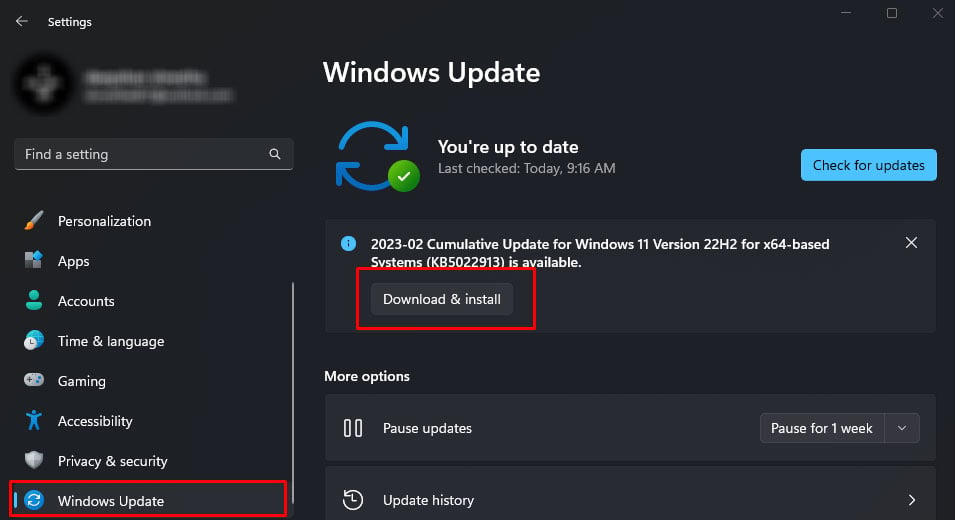 Instale la actualización de Windows y el software no se abre