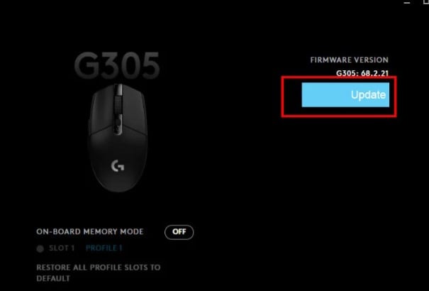 Actualizar el firmware del mouse Logitech mouse delay