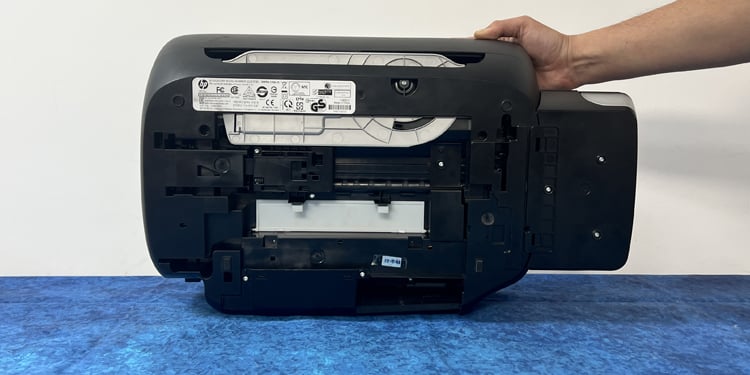parte inferior de la impresora