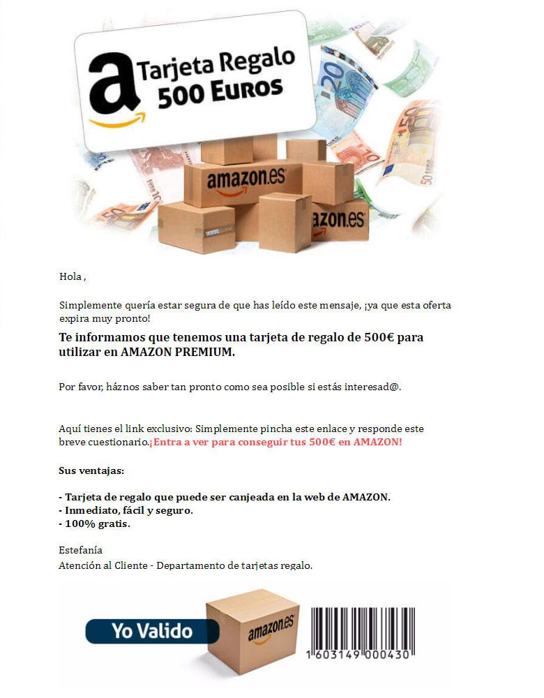 Tarjeta regalo Amazon de 500 euros
