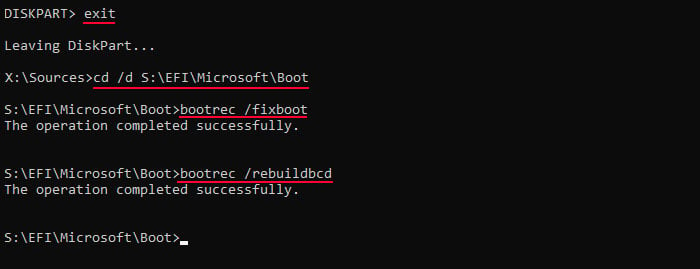 exit-cd-boot-bootrec-fixboot-rebuildbcd