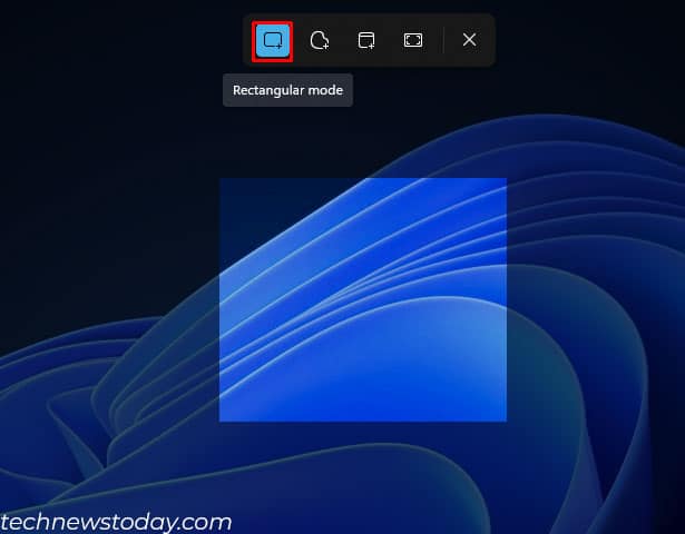 rectangle screenshot on laptop