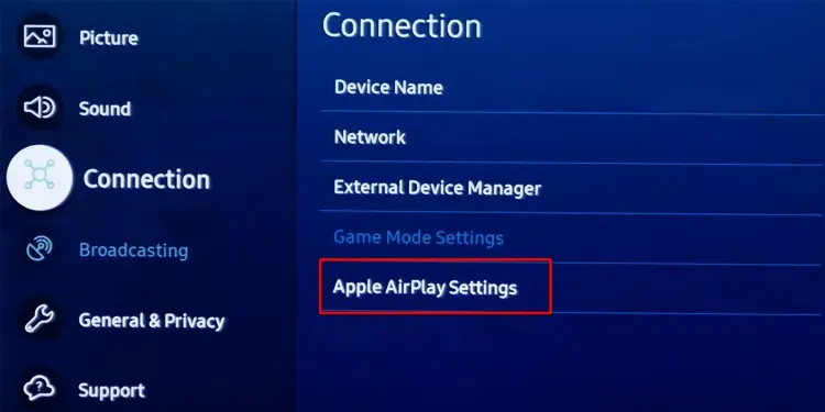 apple-airplay-settings-samsung-tv