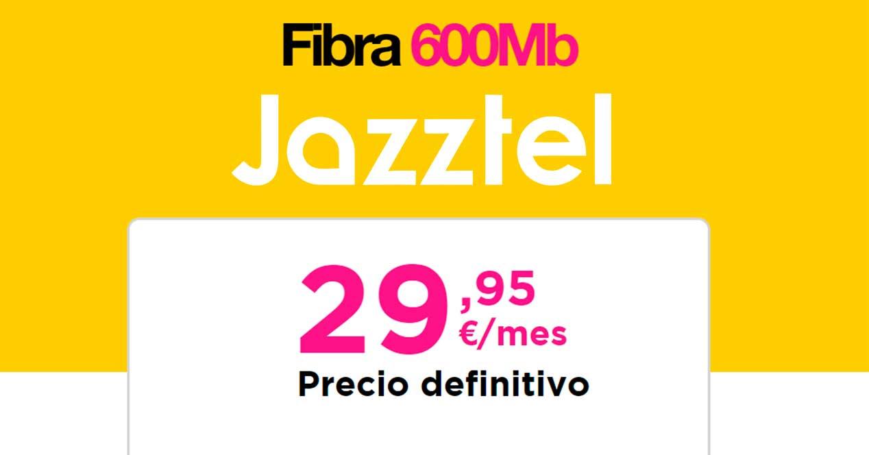 Nueva oferta de fibra de Jazztel: 600 megas por menos de 30 euros